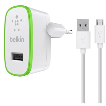 Incarcator retea universal Belkin, cablu micro USB inclus, 2.1A, 5V, 1.2 m, Alb Incarcator retea universal Belkin, cablu micro USB inclus, 2.1A, 5V, 1.2 m, Alb