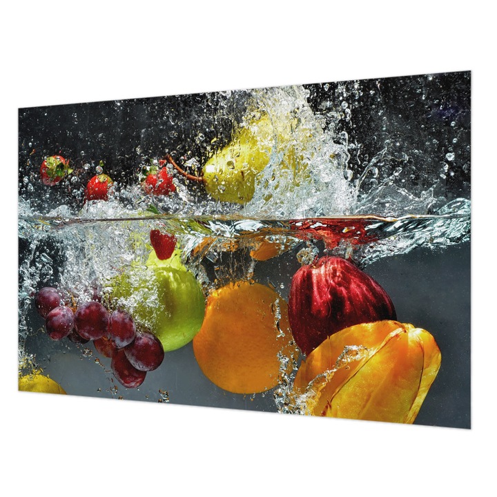 Fotótapéta Falra, Wallfluent, Gyümölcs a vízben, Szürke, 104 x 70 cm, Nem Szőtt, Modern Tapétatekercs, 010100060020000006898