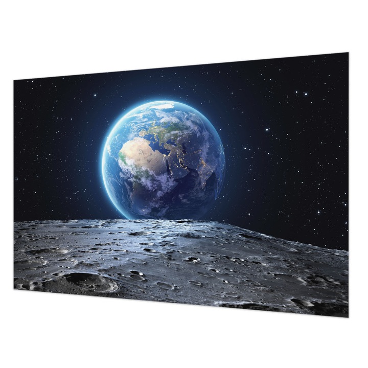 Tapéta Vlies Fali Dekoráció, Wallfluent, Kozmikus panoráma, Fekete, 104 x 70 cm, Nem Szőtt, Modern Dizájn, 010100060020000008441