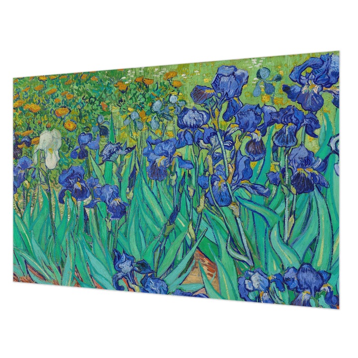 Tapéta Vlies Fali Dekoráció, Wallfluent, Kerti virágok, Kék, 104 x 70 cm, Nem Szőtt, Könnyen Felszerelhető, 010100060020000010617