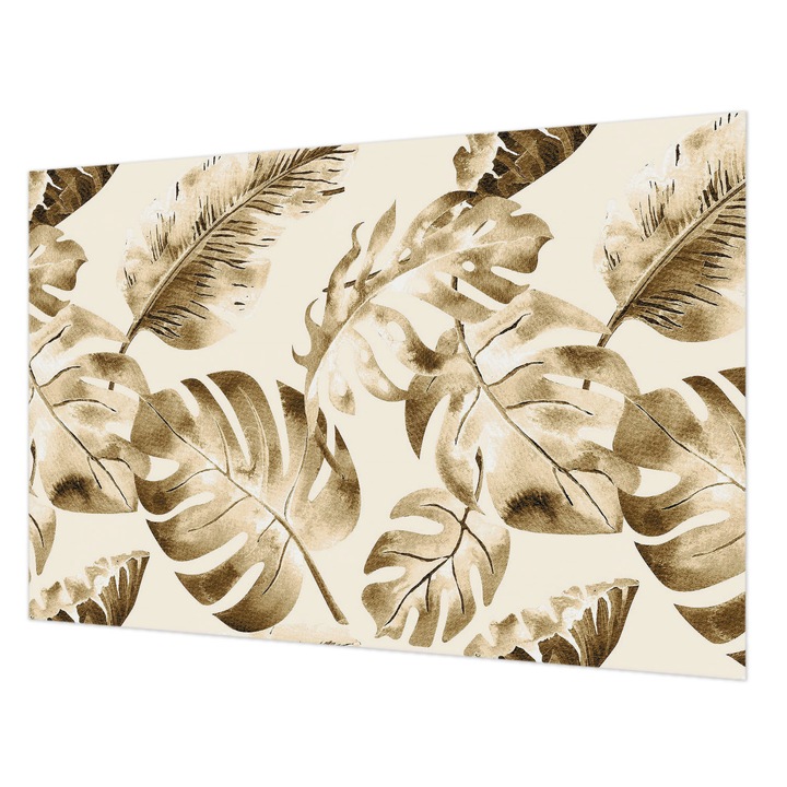 Dekor Tapéta, Wallfluent, Egzotikus növényvilág, Bézs, 104 x 70 cm, Vlies, Modern Dizájn, 010100060020000011277