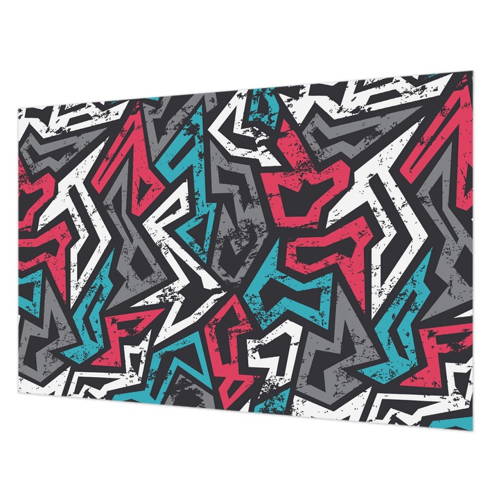 Tapéta Falra, Wallfluent, Absztrakt mozaik, Piros, 104 x 70 cm, Nem Szőtt, Fali Dekoráció, 010100060020000013064