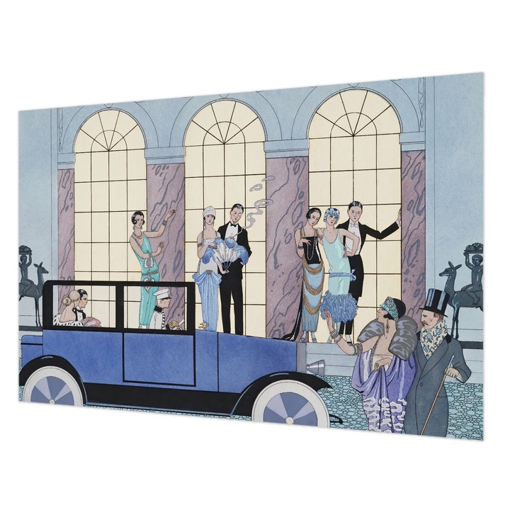 Dekor Tapéta, Wallfluent, Art deco, Kék, 104 x 70 cm, Nem Szőtt, Falra, 010100060020000031838