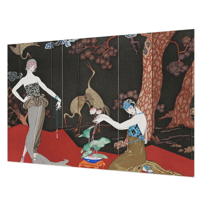 Dekor Tapéta, Wallfluent, Elegáns jelenet, Fekete, 104 x 70 cm, Nem Szőtt, Nappaliba, Szobába, 010100060020000031840