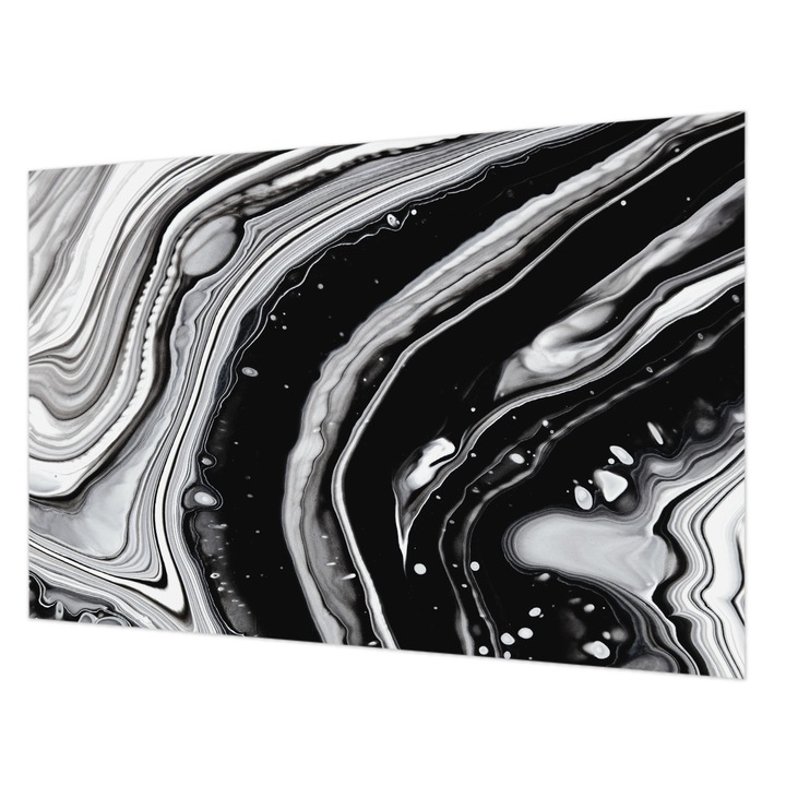 Fotótapéta Falra, Wallfluent, Monokróm hullámok, Fekete és fehér, 104 x 70 cm, Nem Szőtt, Modern Dizájn, 010100060020000077323