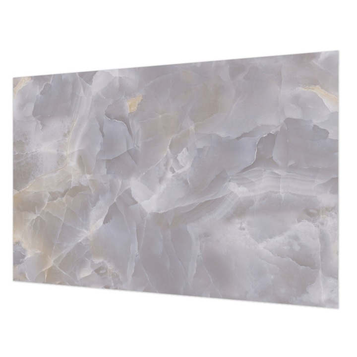 Dekor Tapéta, Wallfluent, Márvány hullámok, Fehér, 104 x 70 cm, Vlies, Dekoráció, 010100060020000282607