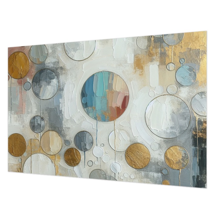 Tapéta Falra, Wallfluent, Geometriai körök, Szürke, 104 x 70 cm, Nem Szőtt, Klasszikus, 010100060020000282723