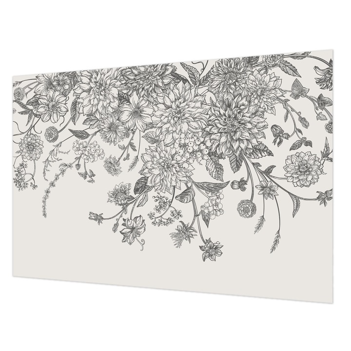 Fotótapéta Falra, Wallfluent, Virágminta, Fehér, 104 x 70 cm, Vlies, Öko, 010100060020000282734