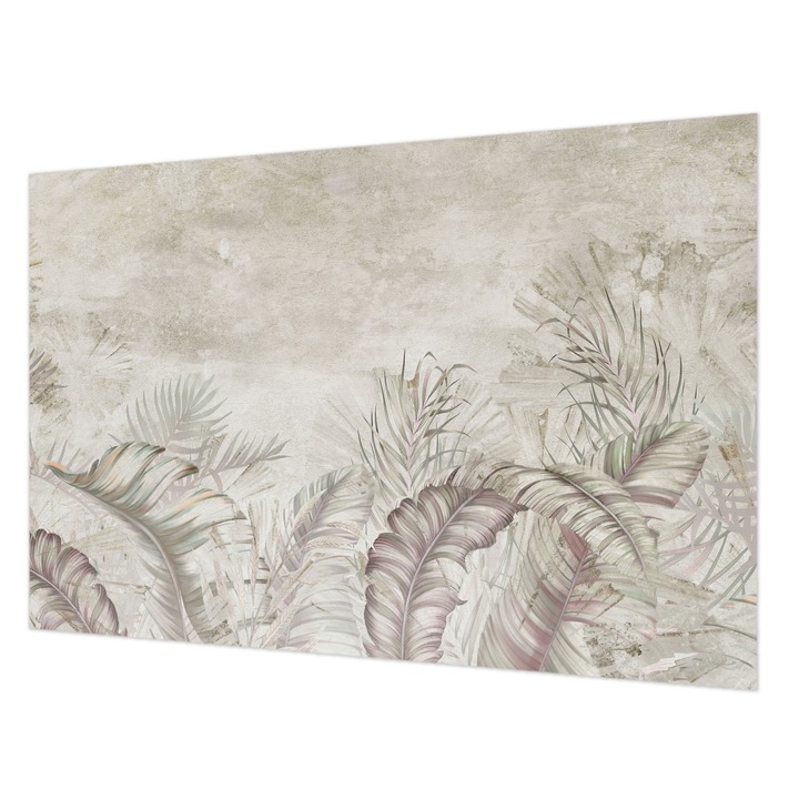 Rola Tapet Vlies De Perete, Wallfluent, Frunze decorative, Bej, 104 x 70 cm, Elegant, De Interior, 010100060020000282731