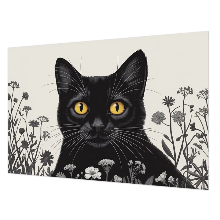 Dekor Tapéta, Wallfluent, Macskavirágok, Fehér, 104 x 70 cm, Vlies, Élénk Színek, 010100060020000284705