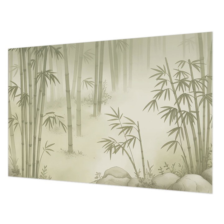 Dekor Tapéta, Wallfluent, Békés táj, Zöld, 104 x 70 cm, Nem Szőtt, Modern Belsőépítészeti Dekoráció, 010100060020000284709