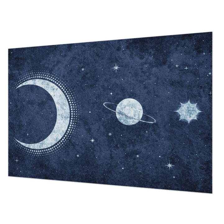 Dekor Tapéta, Wallfluent, Csillag motívum, Tengerészkék, 104 x 70 cm, Vlies, Modern Dizájn, 010100060020000284710