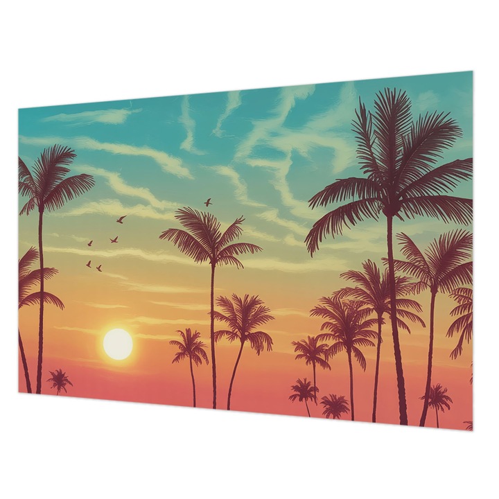 Dekor Tapéta, Wallfluent, Trópusi táj, Kék, 104 x 70 cm, Nem Szőtt, Fali Dekoráció, 010100060020000284713