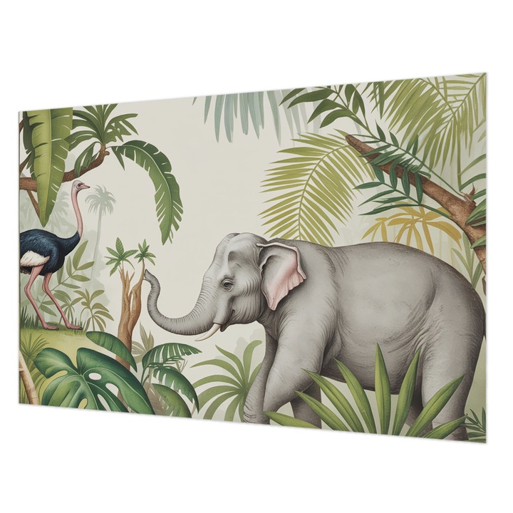 Dekor Tapéta, Wallfluent, Egzotikus jelenet, Zöld, 104 x 70 cm, Nem Szőtt, Könnyen Felszerelhető, 010100060020000284722