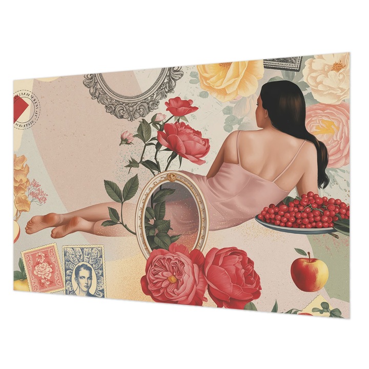 Tapéta Falra, Wallfluent, Virágos elegancia, Bézs, 104 x 70 cm, Vlies, Fali Dekoráció, 010100060020000284743