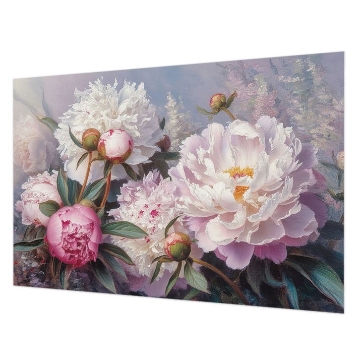 Fotótapéta Falra, Wallfluent, Bazsarózsa csokor, Rózsaszín, 104 x 70 cm, Nem Szőtt, Élénk Színek, 010100060020000284766