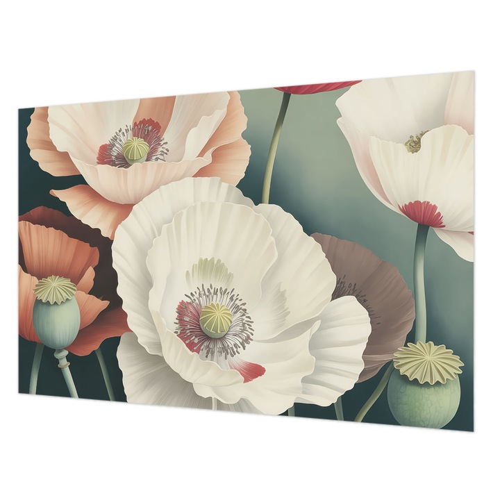 Fotótapéta Falra, Wallfluent, Virágos szépség, Fehér, 104 x 70 cm, Nem Szőtt, Modern Tapétatekercs, 010100060020000284776