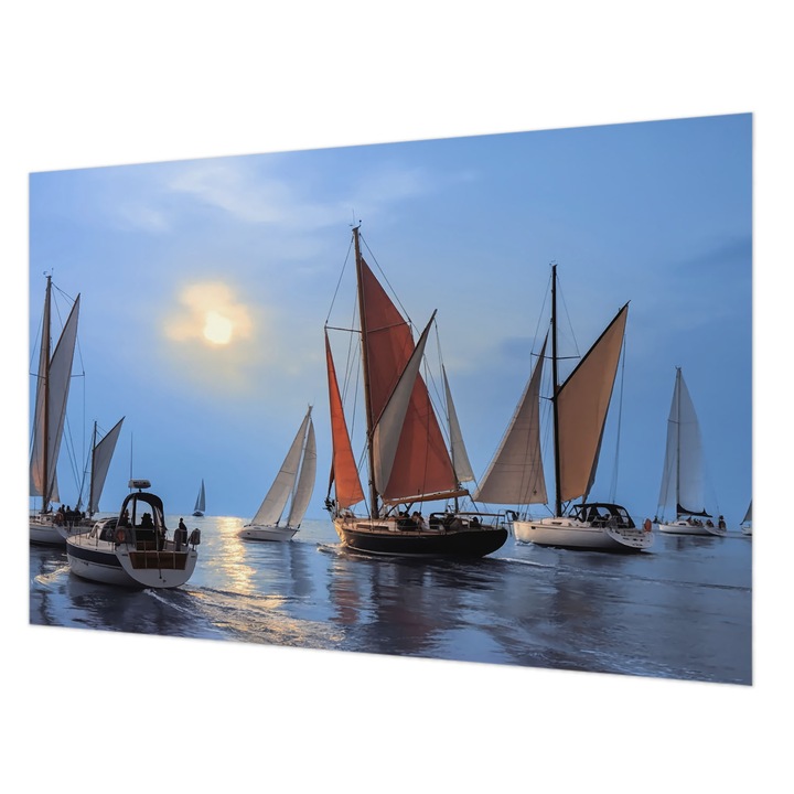 Fotótapéta Falra, Wallfluent, Vitorlás kaland, Kék, 104 x 70 cm, Vlies, Nappaliba, Szobába, 010100060020000284785