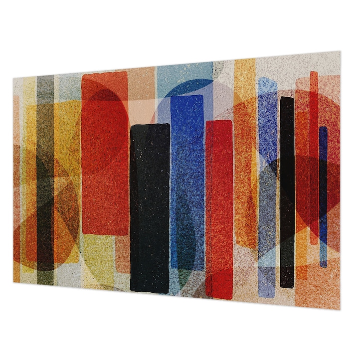 Tapéta Vlies Fali Dekoráció, Wallfluent, Geometriai formák, Fekete, 104 x 70 cm, Nem Szőtt, Élénk Színek, 010100060020000284794