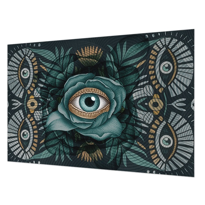 Tapéta Vlies Fali Dekoráció, Wallfluent, Virágszem, Tengerészkék, 104 x 70 cm, Nem Szőtt, Modern Dizájn, 010100060020000284797