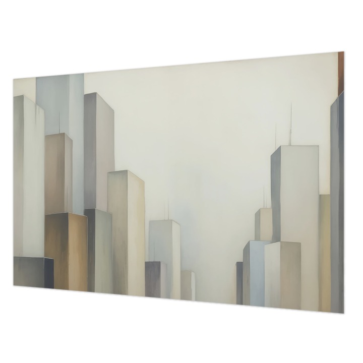 Dekor Tapéta, Wallfluent, Városi felhőkarcolók, Szürke, 104 x 70 cm, Nem Szőtt, Erős Ragasztó, 010100060020000284829