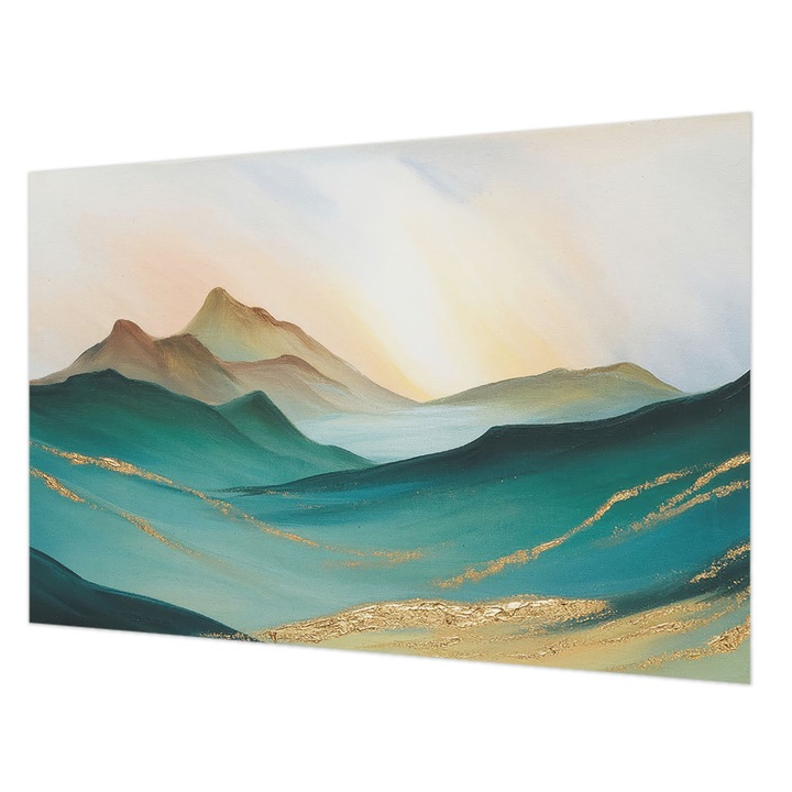 Dekor Tapéta, Wallfluent, Békés táj, Zöld, 104 x 70 cm, Nem Szőtt, Modern Dizájn, 010100060020000284822