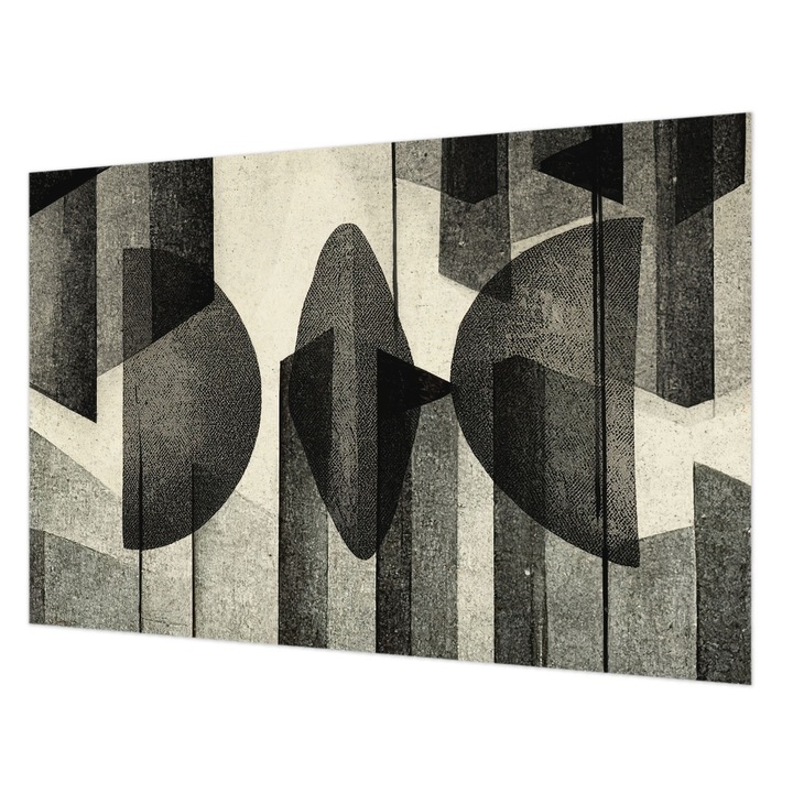 Tapéta Falra, Wallfluent, Geometriai alakzatok, Fekete, 104 x 70 cm, Nem Szőtt, Nappaliba, Szobába, 010100060020000284866