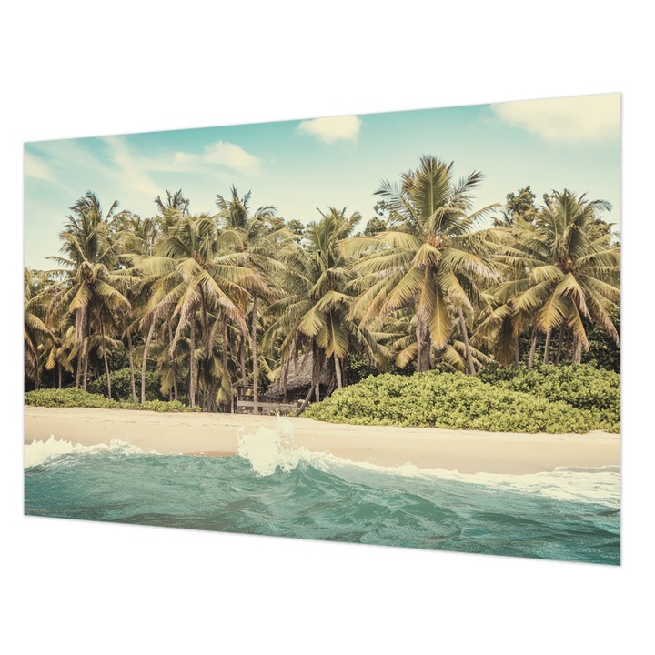 Fotótapéta Falra, Wallfluent, Trópusi strand, Zöld, 104 x 70 cm, Nem Szőtt, Klasszikus, 010100060020000284890