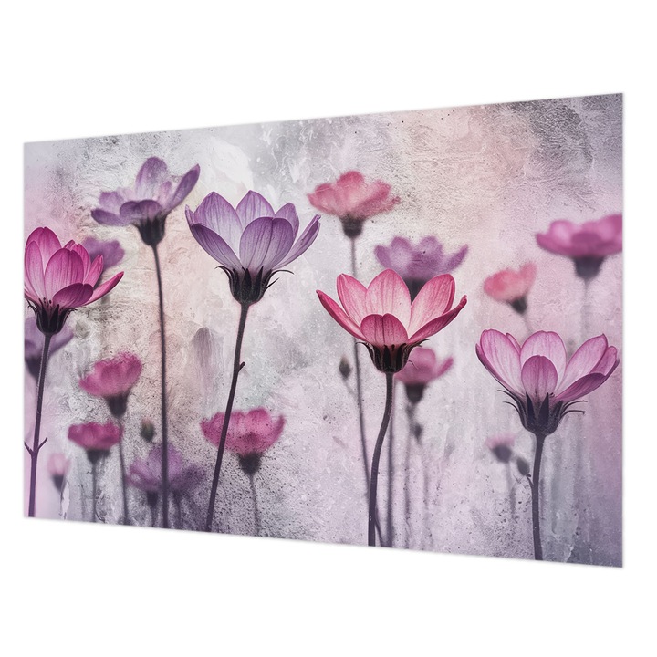 Tapéta Vlies Fali Dekoráció, Wallfluent, Pasztell virágok, Rózsaszín, 104 x 70 cm, Nem Szőtt, Élénk Színek, 010100060020000284933