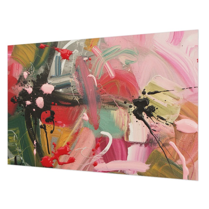 Tapéta Vlies Fali Dekoráció, Wallfluent, Színes káosz, Rózsaszín, 104 x 70 cm, Nem Szőtt, Klasszikus, 010100060020000284943