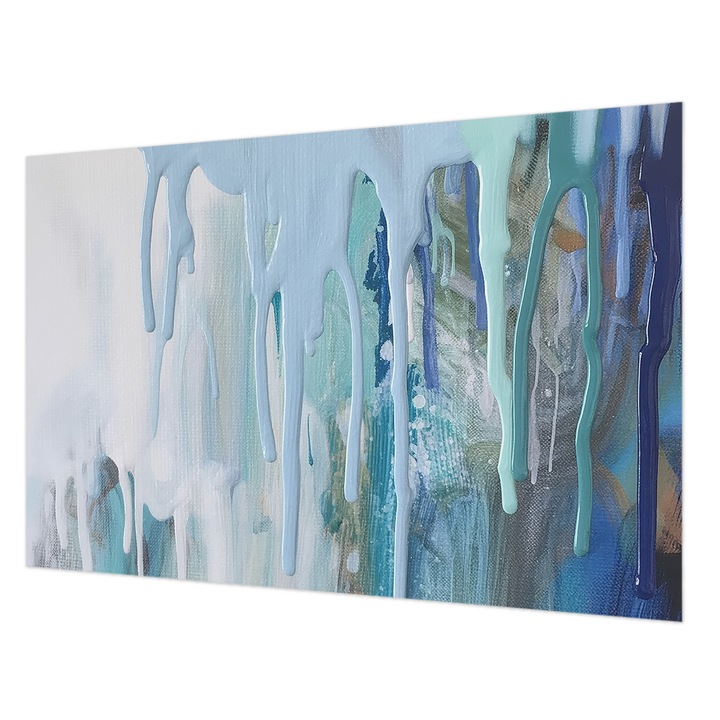 Tapéta Vlies Fali Dekoráció, Wallfluent, Kék vízesések, Fehér, 104 x 70 cm, Nem Szőtt, Stílusos, 010100060020000285039