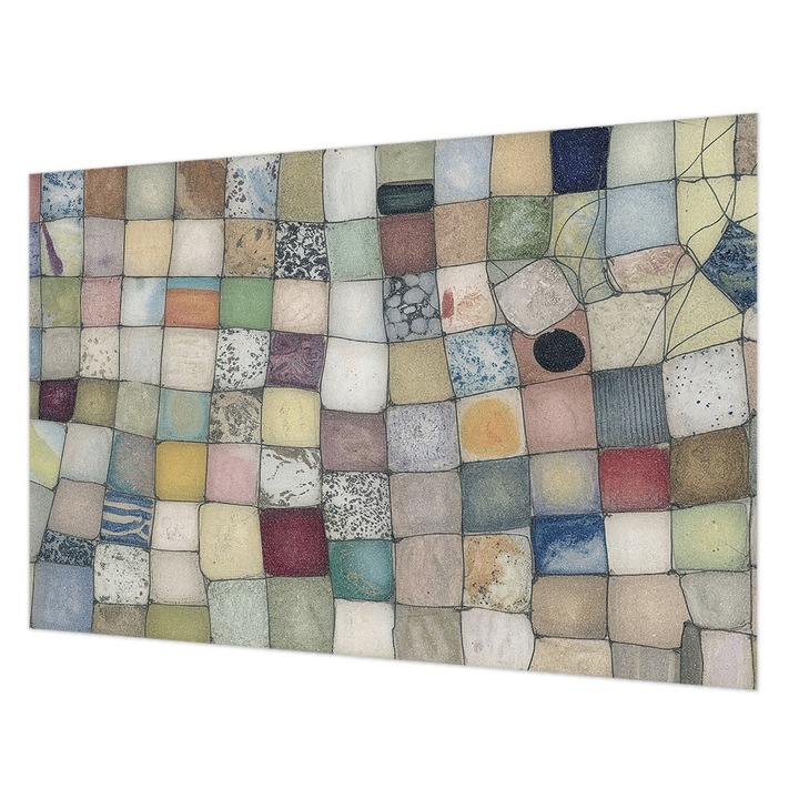 Fotótapéta Falra, Wallfluent, Színes mozaik, Szürke, 104 x 70 cm, Nem Szőtt, Modern Tapétatekercs, 010100060020000285026