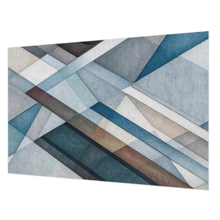 Tapéta Falra, Wallfluent, Absztrakt geometria, Kék, 104 x 70 cm, Vlies, Stílusos, 010100060020000285095