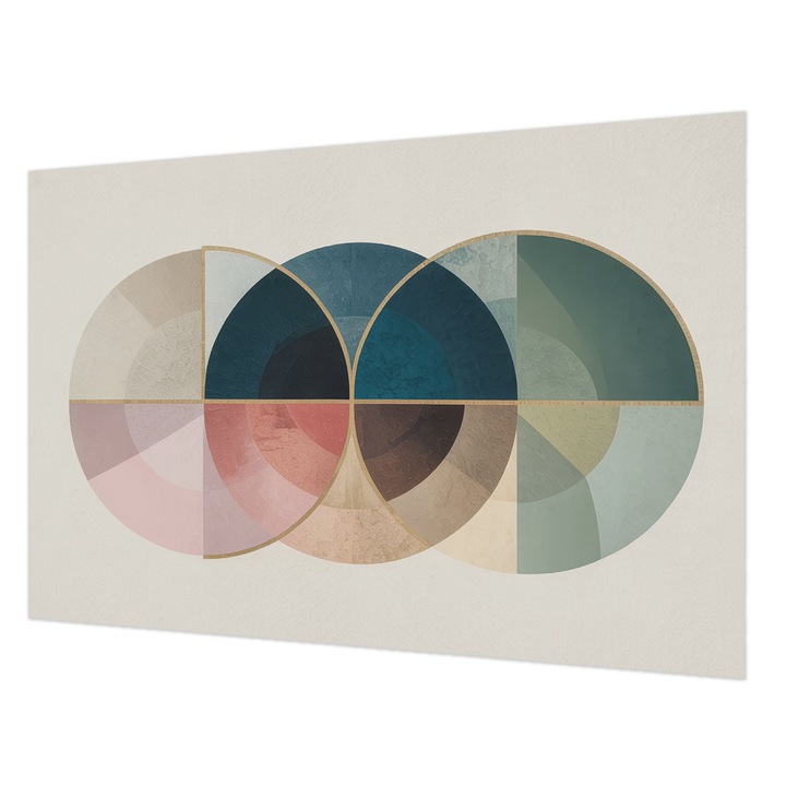 Dekor Tapéta, Wallfluent, Geometrikus elegancia, Tengerészkék, 104 x 70 cm, Nem Szőtt, Nappaliba, Szobába, 010100060020000285092