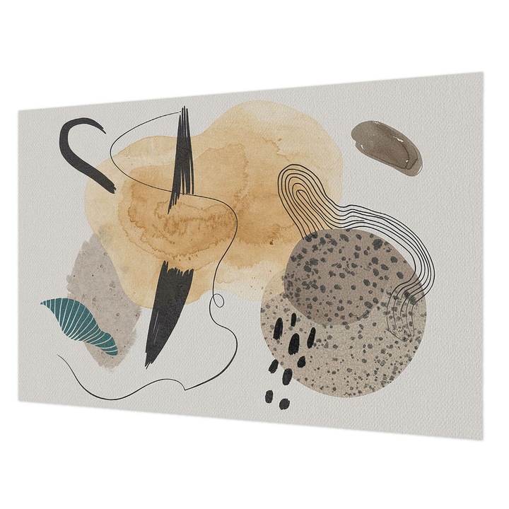 Tapéta Falra, Wallfluent, Absztrakt kompozíció, Bézs, 104 x 70 cm, Nem Szőtt, Fali Dekoráció, 010100060020000285108