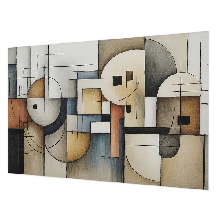 Tapéta Falra, Wallfluent, Geometriai harmónia, Szürke, 104 x 70 cm, Nem Szőtt, Erős Ragasztó, 010100060020000285110