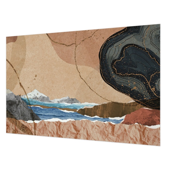 Fotótapéta Falra, Wallfluent, Absztrakt tájkép, Barna, 104 x 70 cm, Vlies, Öko, 010100060020000285127