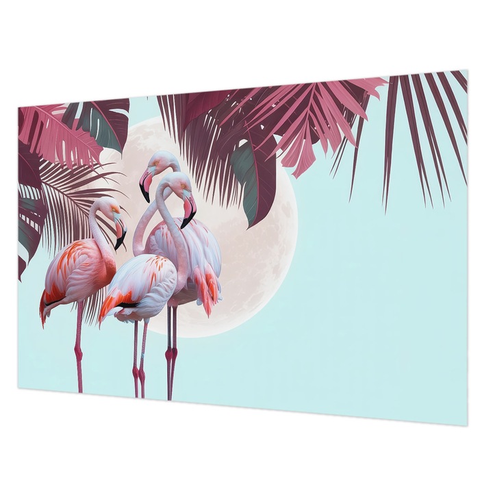 Tapéta Vlies Fali Dekoráció, Wallfluent, Egzotikus madarak, Rózsaszín, 104 x 70 cm, Nem Szőtt, Élénk Színek, 010100060020000285159