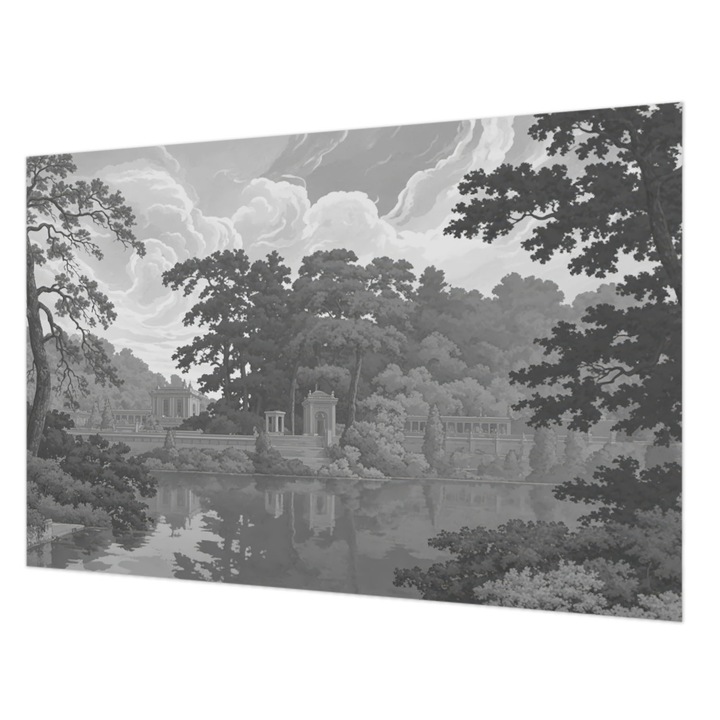 Dekor Tapéta, Wallfluent, Természetes táj, Fekete és fehér, 104 x 70 cm, Nem Szőtt, Élénk Színek, 010100060020000285187