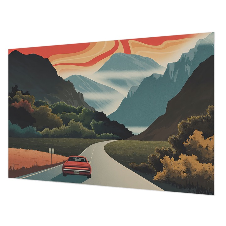 Dekor Tapéta, Wallfluent, Hegyi kaland, Narancssárga, 104 x 70 cm, Nem Szőtt, Modern Tapétatekercs, 010100060020000285197