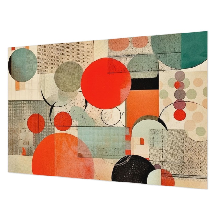 Tapéta Falra, Wallfluent, Színes absztrakció, Piros, 104 x 70 cm, Nem Szőtt, Fali Dekoráció, 010100060020000285224