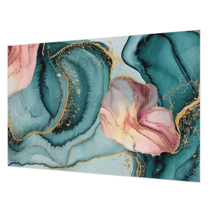 Tapéta Vlies Fali Dekoráció, Wallfluent, Művészi hullámok, Kék, 104 x 70 cm, Nem Szőtt, Stílusos, 010100060020000284902