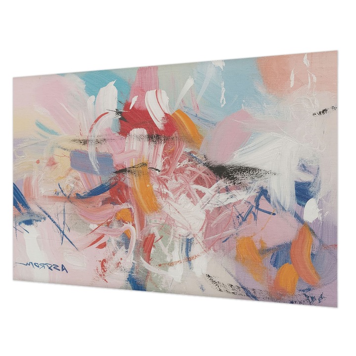 Tapéta Vlies Fali Dekoráció, Wallfluent, Harmonikus absztrakció, Rózsaszín, 104 x 70 cm, Nem Szőtt, Élénk Színek, 010100060020000284904