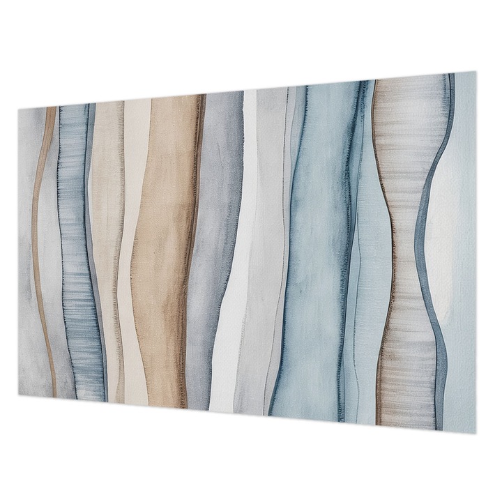 Vlies Fotótapéta De Perete, Wallfluent, Dungi abstracte, Albastru, 104 x 70 cm, Art Deco, Pentru Uz Intern, 010100060020000285112