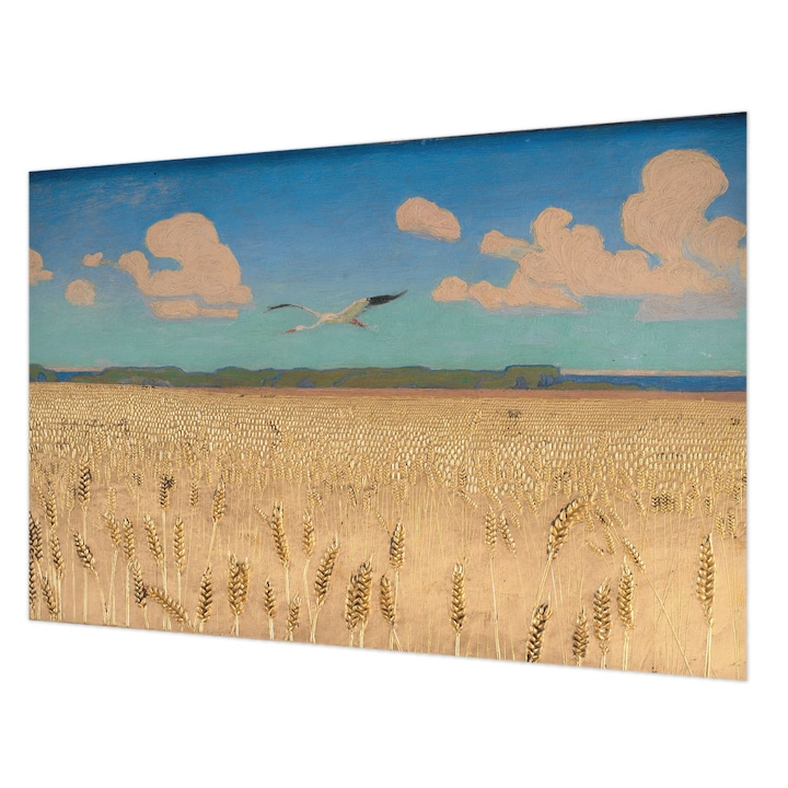 Tapéta Falra, Wallfluent, Búzamező, Fehér, 104 x 70 cm, Vlies, Modern Dizájn, 010100060020000285284