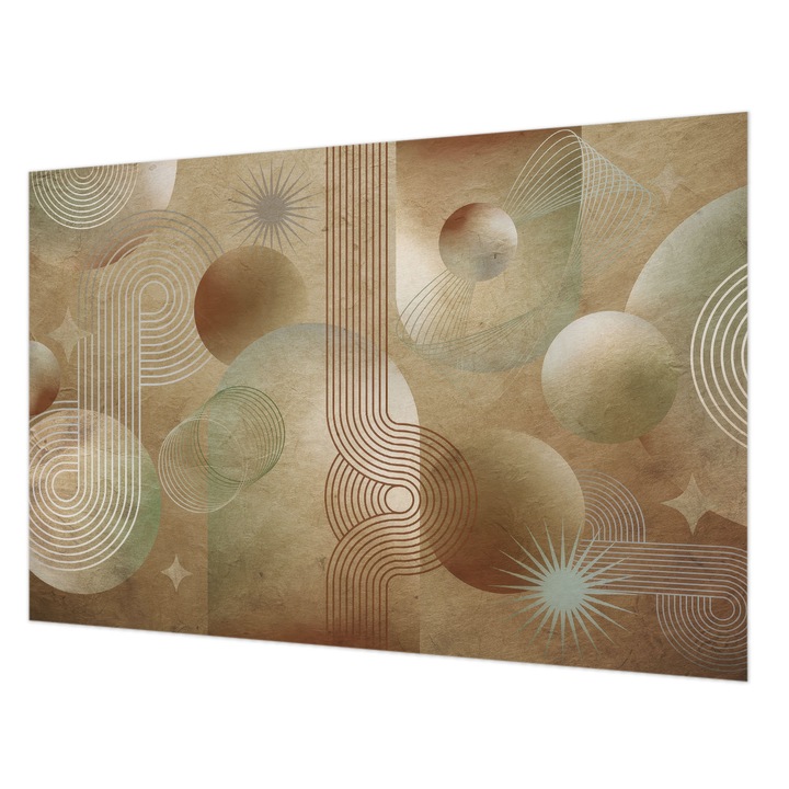 Fotótapéta Falra, Wallfluent, Geometrikus minta, Bézs, 104 x 70 cm, Vlies, Modern Tapétatekercs, 010100060020000285321