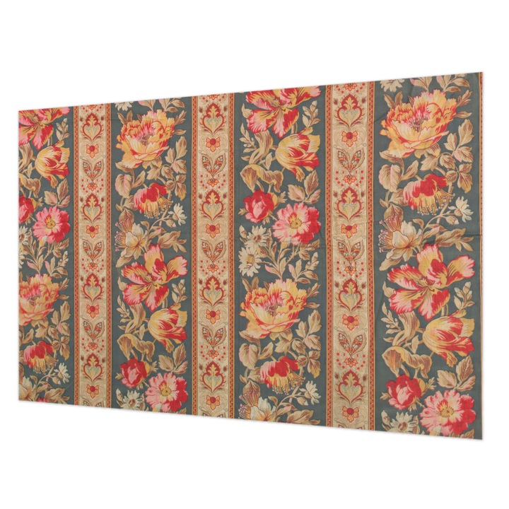 Tapéta Vlies Fali Dekoráció, Wallfluent, Színes virágok, Szürke, 104 x 70 cm, Nem Szőtt, Előszobába, Hálószobába, 010100060020000285356