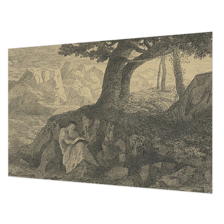 Tapéta Vlies Fali Dekoráció, Wallfluent, Olvasó karakter, Fekete, 104 x 70 cm, Nem Szőtt, Előszobába, Hálószobába, 010100060020000285360