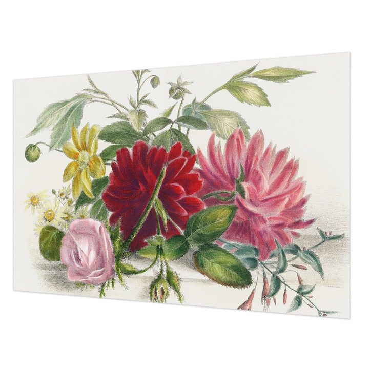 Fotótapéta Falra, Wallfluent, Virágcsokor, Zöld, 104 x 70 cm, Vlies, Könnyen Felszerelhető, 010100060020000285428