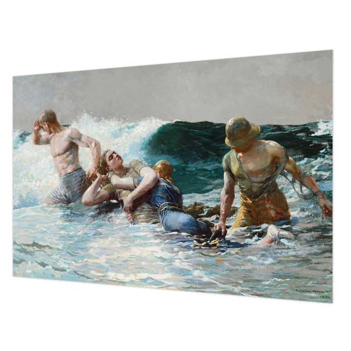 Tapéta Vlies Fali Dekoráció, Wallfluent, Tengeri harc, Fekete, 104 x 70 cm, Nem Szőtt, Nappaliba, Szobába, 010100060020000285456